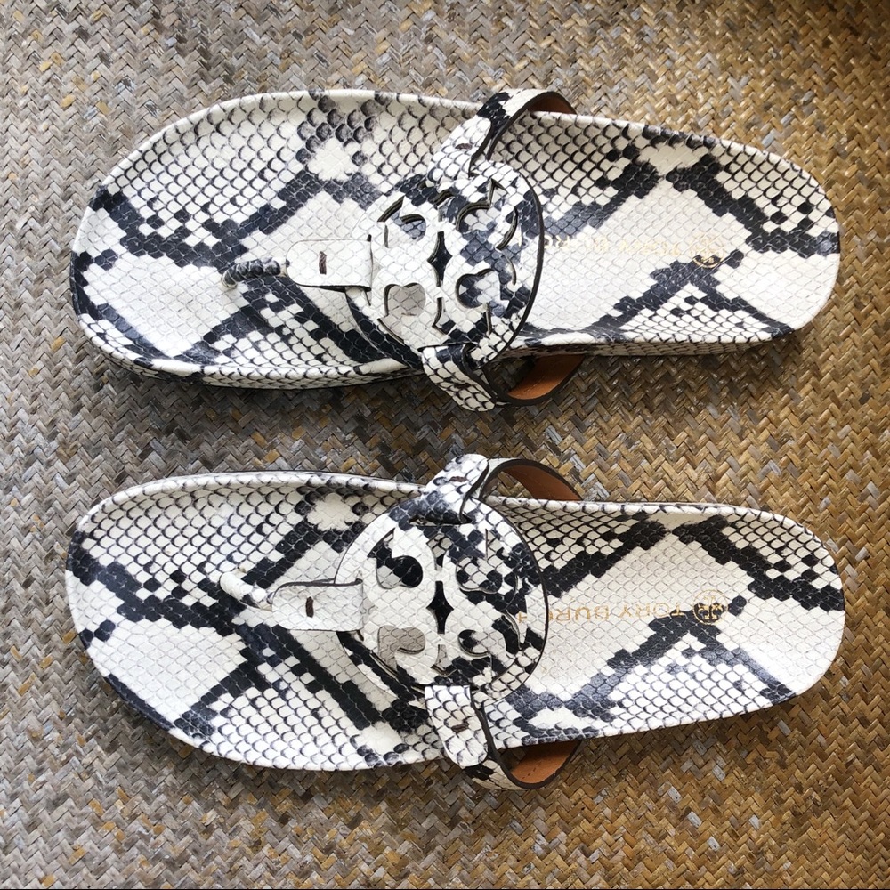 Tory Burch Miller Cloud Sandals Snakeskin
